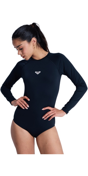 2026 Roxy Womens Essentials Long Sleeve Back Zip Surfsuit ERJWR03918 - Anthracite